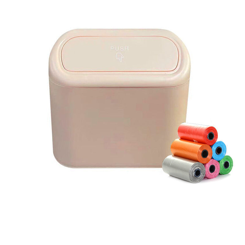 Car Trash Bin Pink with Garbage Bags