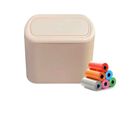 Car Trash Bin Pink with Garbage Bags