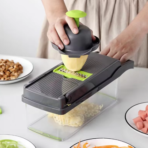 Vegetable Chopper in use